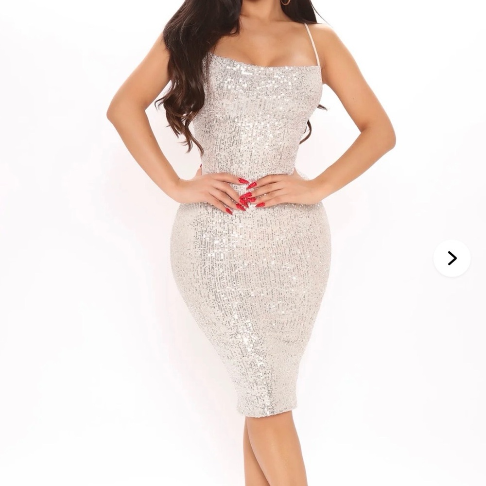 Fashion Nova Sequin  Midi Dress